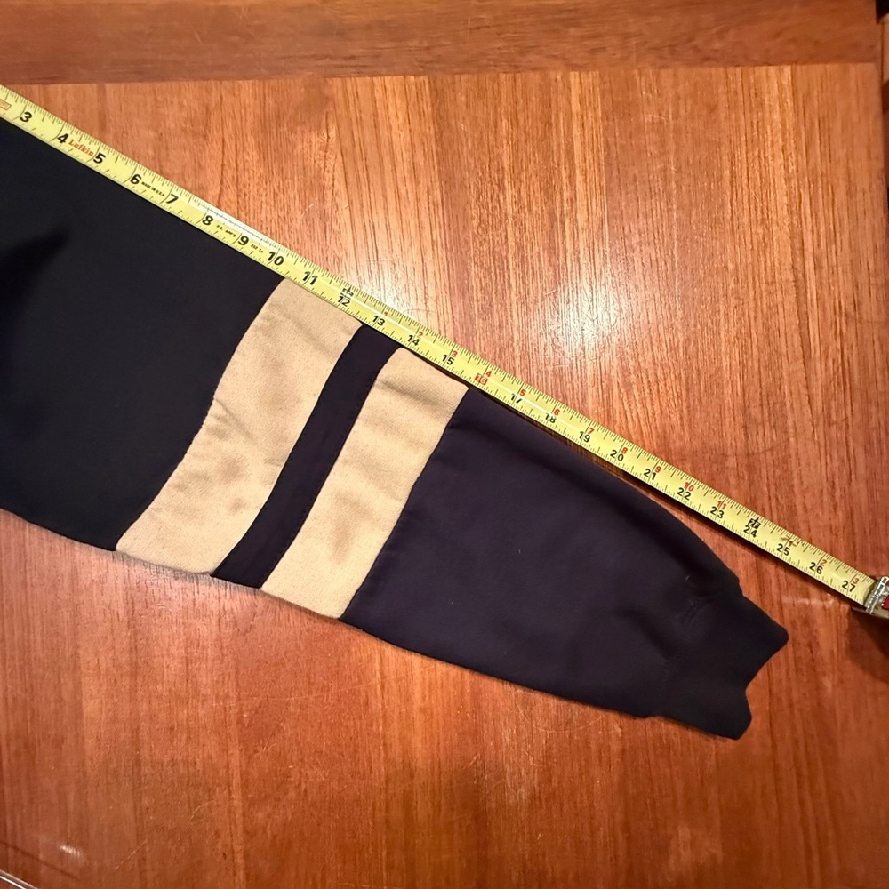Black and Tan New Orleans Sweatshirt with Varsity Stripes NWOT - Picture 8 of 9